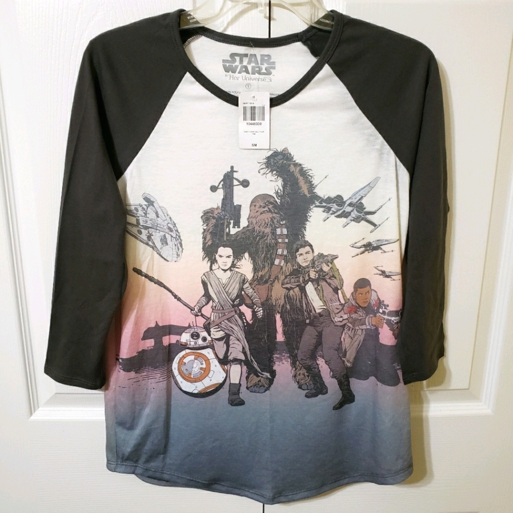 Star Wars Her Universe Raglan Tee Size S/M NWT